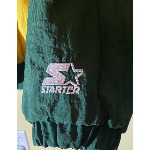 Vintage 1990s NFL Starter Jacket XL Green Bay Packers Button Up With Hood READ - Picture 9 of 12
